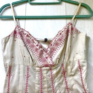 T Tahari Cotton Embroidered Sundress